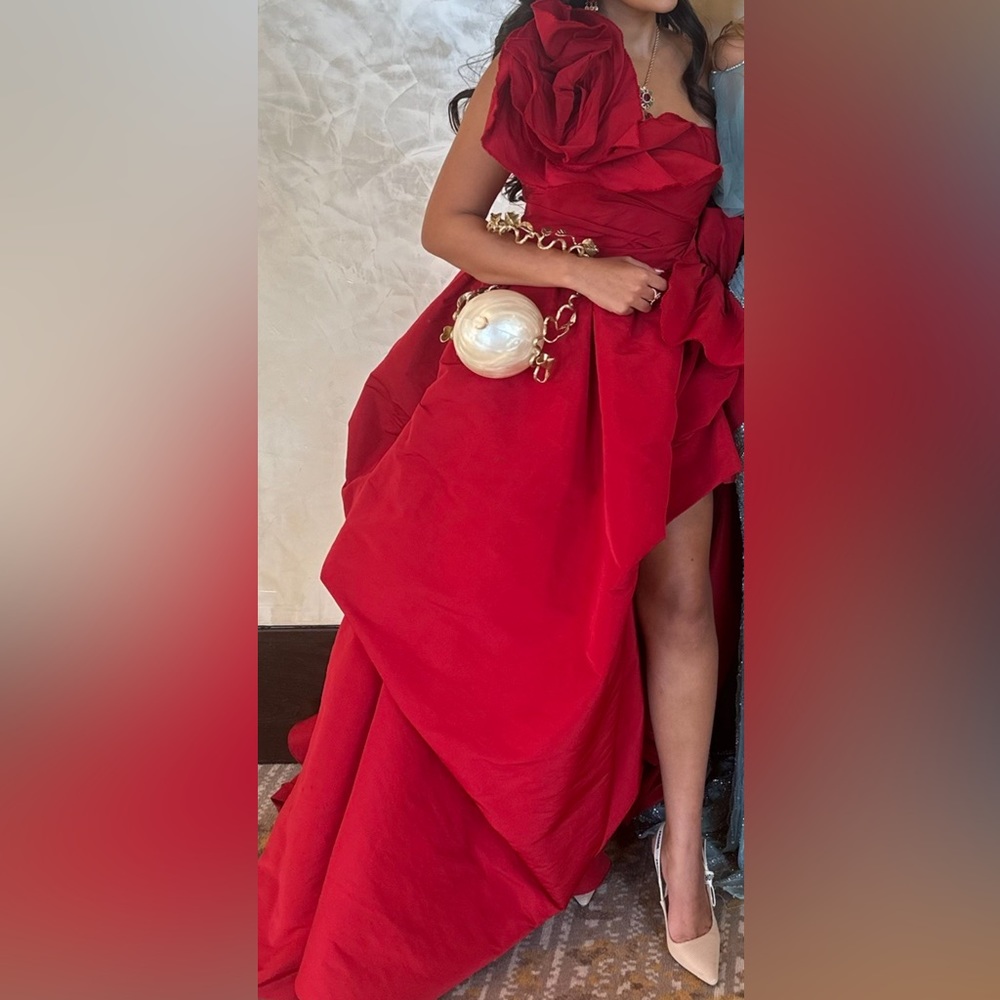 Beautiful marchesa red organza rose dress - Picture 4 of 4